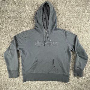 Aeropostale Hoodie Women's Large Gray Pullover Sweatshirt Graphic Long Sleeve